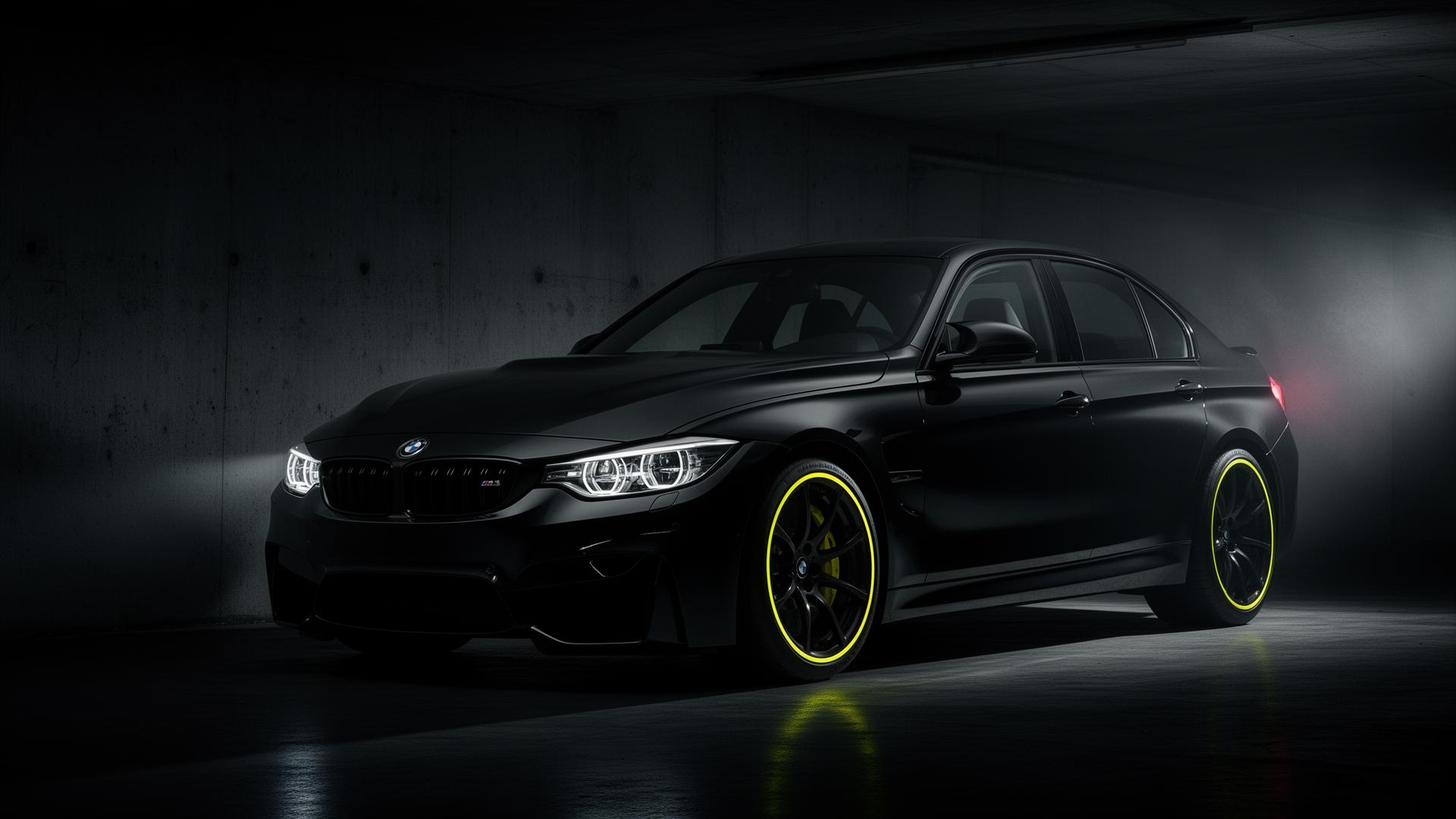 Performance tuned BMW M3 in Birmingham workshop